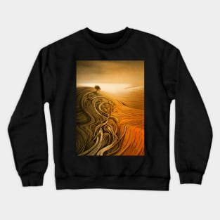 Tree in abstract desert Crewneck Sweatshirt